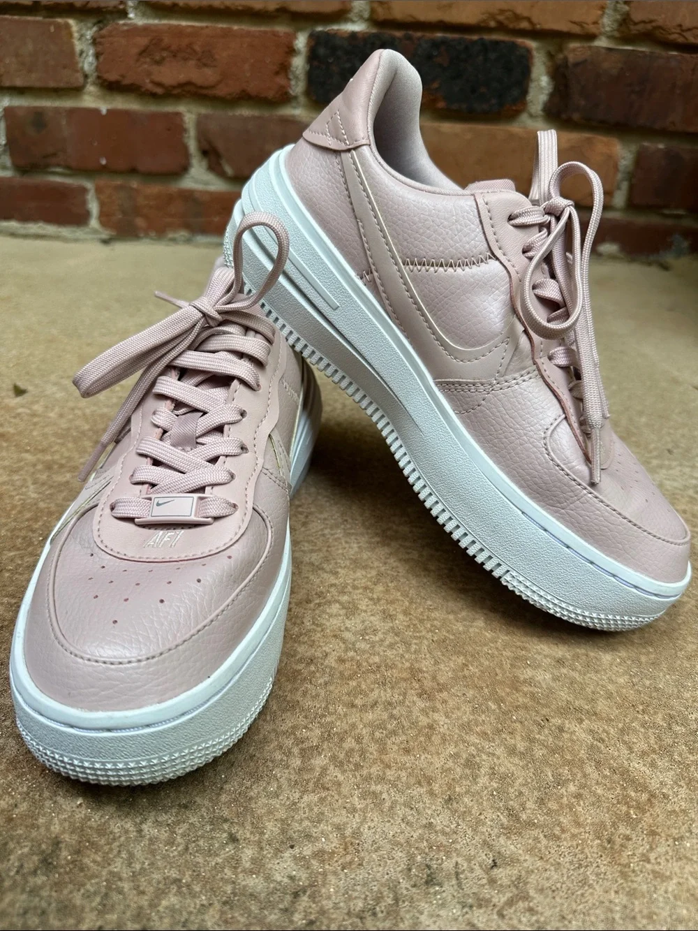 Nike Women's Pink Air Force 1 Platform Sneakers